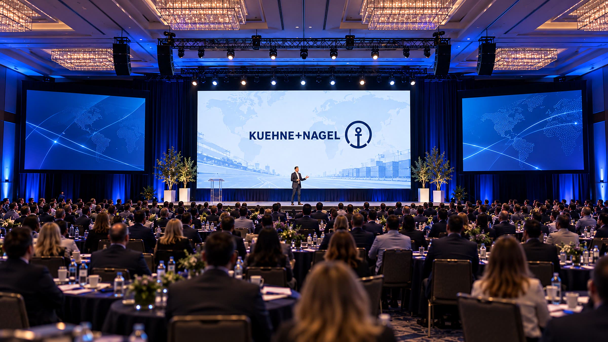 Dominic Bartola delivering a keynote to a packed ballroom at the Kuehne+Nagel National Leadership Conference
